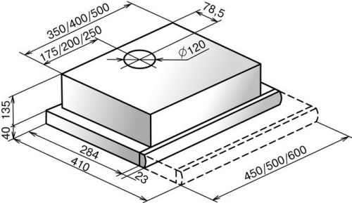 Вытяжка встраиваемая Эликор Интегра 50П-400-В2Л черный/черный