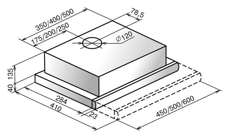 Вытяжка встраиваемая Эликор Интегра 60Н-400-В2Л нерж/нерж