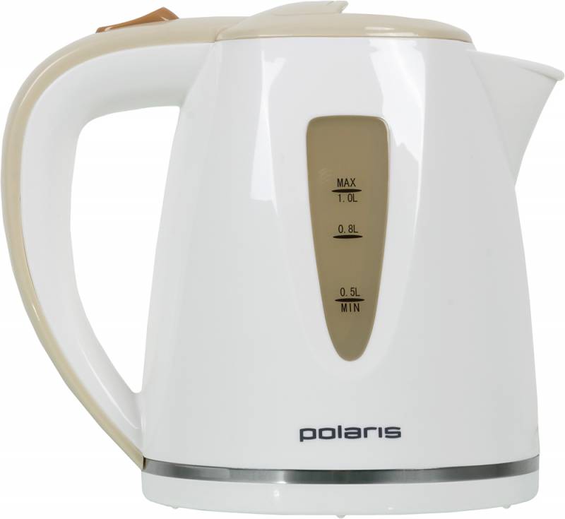 Чайник электрический Polaris PWK1038C 1л. 1200Вт белый/бежевый (корпус: пластик)