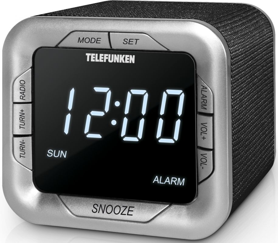 Часы с радиоприемником TELEFUNKEN TF-1505 (черный с белым)