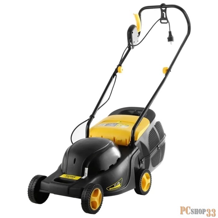 Газонокосилка Huter ELM-1100 Газонокосилка электрическая { 220В, 1,1 кВт, высота среза 28 / 45 / 55 мм, ширина среза 380 мм, объем травосборника 28 л }