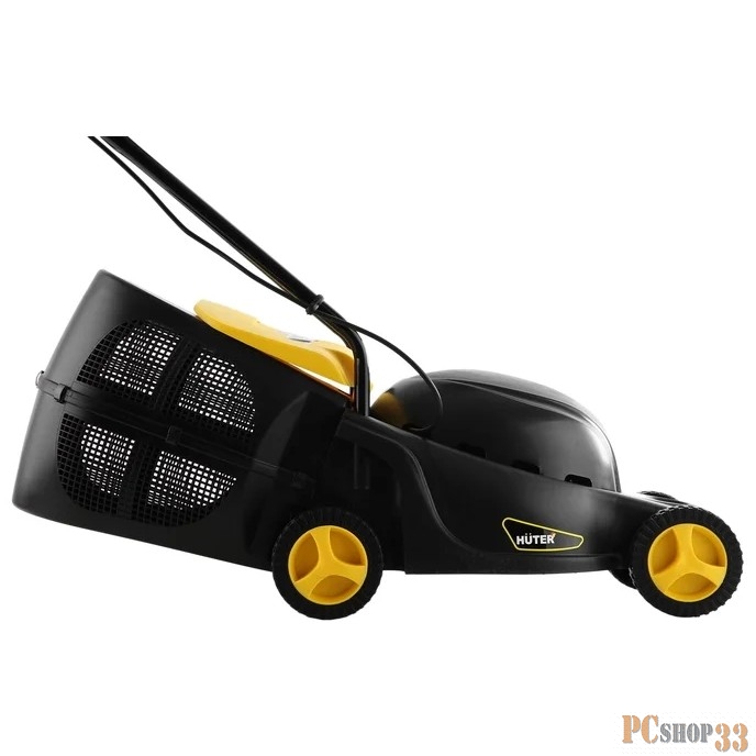 Газонокосилка Huter ELM-1100 Газонокосилка электрическая { 220В, 1,1 кВт, высота среза 28 / 45 / 55 мм, ширина среза 380 мм, объем травосборника 28 л }