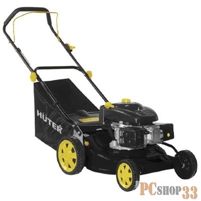 Газонокосилка Huter GLM-4.0 Газонокосилка бензиновая { 4 л/с, 4-х тактный, бак 1,2 л, высота среза/ширина 20-85/460 мм, 5 уровневая центр.регул., объем травосборника 60 л }