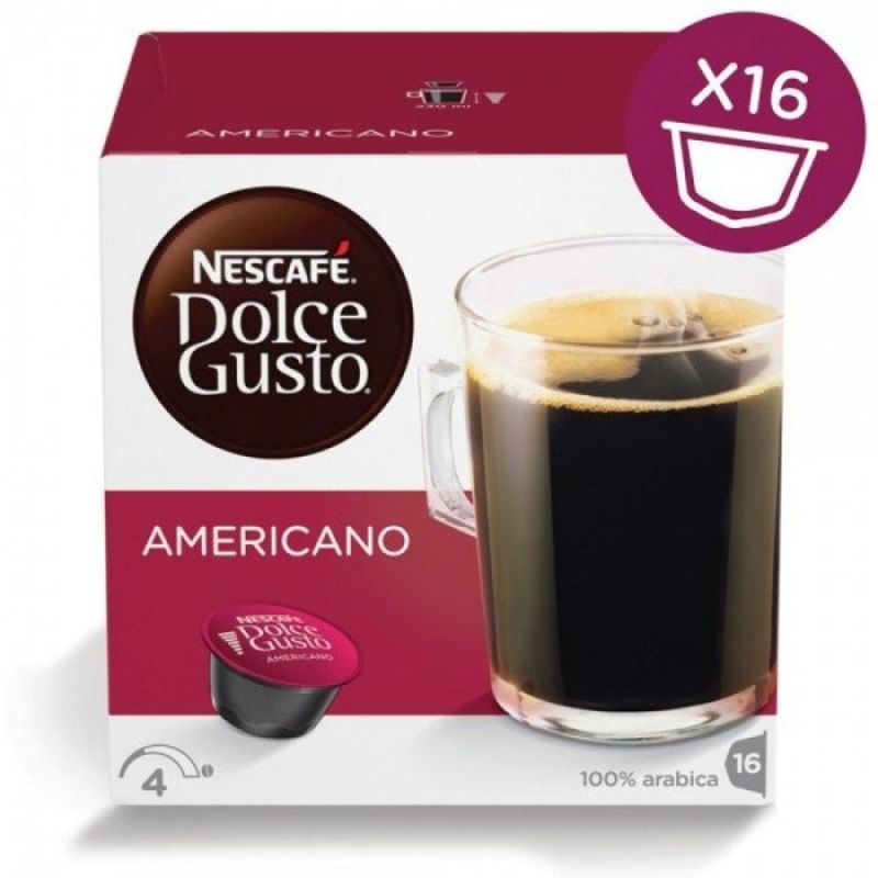 Капсулы для кофемашин капсульного типа Krups NESCAFE Dolce Gusto Americano (упак.:16шт)