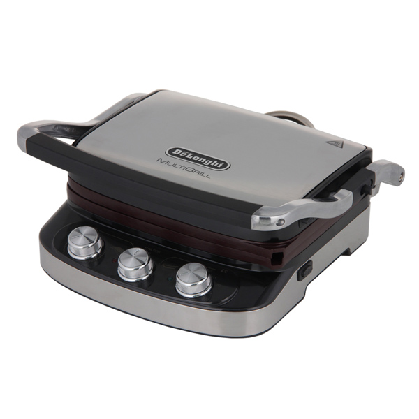 Электрогриль DeLonghi CGH912C, 1500Вт, мех. управл, регул. темп, антипригар, поддон, чёрный серебрис