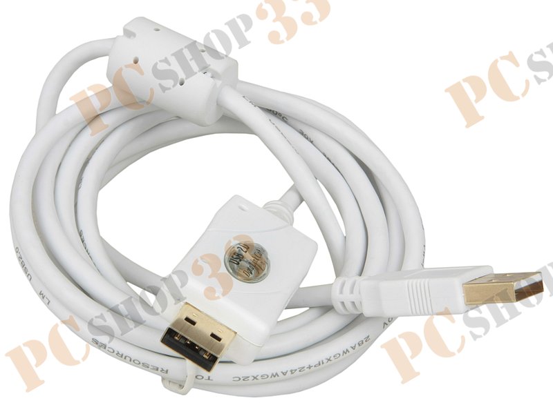Кабель соединительный ПК-ПК USB2.0 Flextron CDL-U2.0-MPC-01-B, 28+24AWG, позолоченные контакты (2.0м)