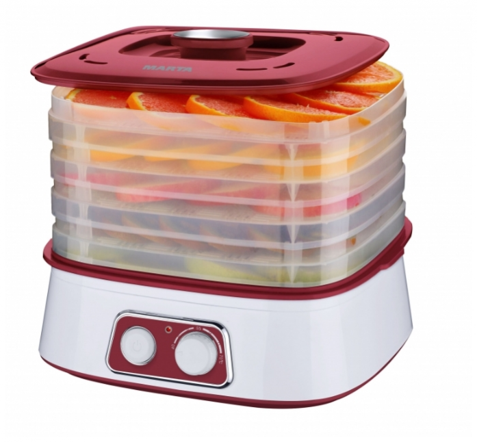 Сушилка для овощей и фруктов MARTA MT-1946 красный рубин