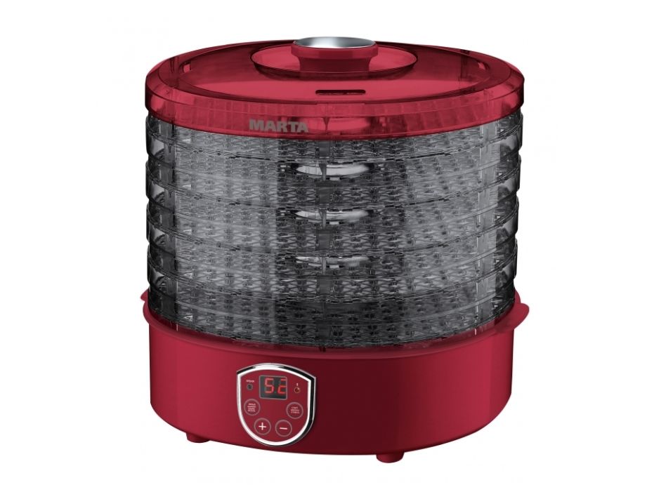Сушилка для овощей и фруктов MARTA MT-1951 красный рубин