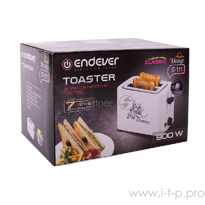 Тостер электрический Endever Skyline ST-111 белый