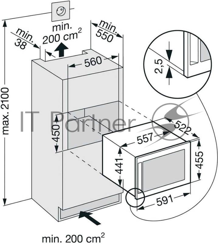 Винный шкаф Liebherr WKEES 553 / 56x55x45см, монотемпературный, вместимость 18 бут