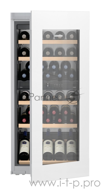 Винный шкаф LIEBHERR EWTgw 2383 / Высота ниши 122см, TipOpen, белый цвет периметра стеклопакета