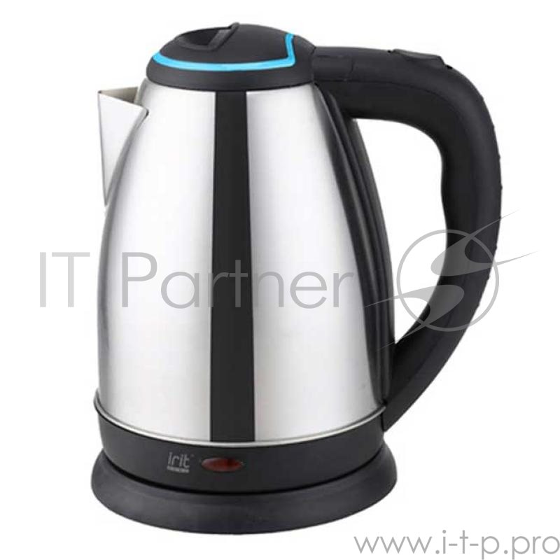 Чайник электрический IRIT IR-1351, нержавейка, 1,8л, 1500Вт, голубой