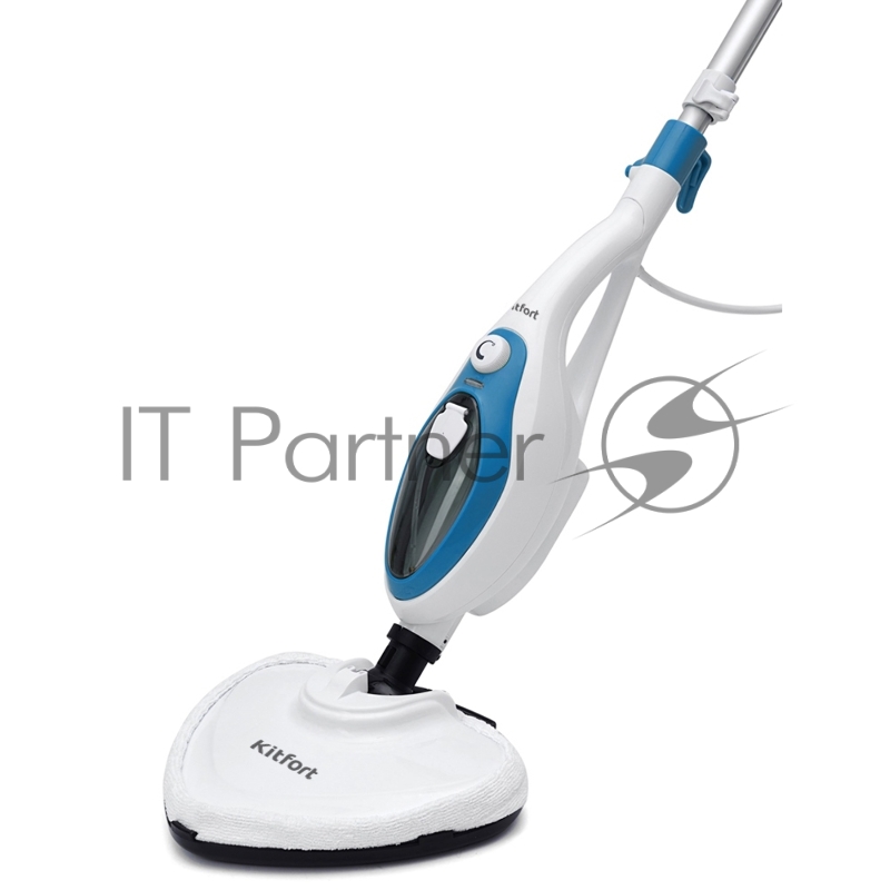 Швабра паровая Kitfort KT-1004-1 1500Вт голубой/белый