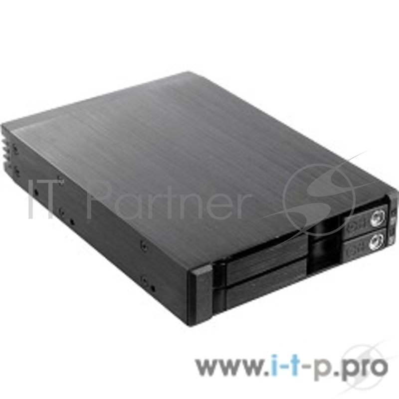 Опция к серверу Procase T2-012-SATA3-BK {Hot-swap корзина 2*2.5 SATA3/SAS 6Gb (черный) hotswap trayless aluminium mobie rack module (1x3,5) 1xFAN 80x15mm}
