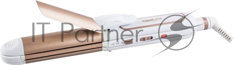 Щипцы Scarlett SC-HS60047 50Вт макс.темп.:180С покрытие:керамическое белый/песочный