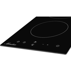 Домино MONSHER Домино, Электрическая независимая варочная поверхность стеклокерамическая домино, два способа установки - встраиваемая, настольная ширина 30 см, 2 зоны ускоренного нагрева HI-Light, сенсорное управление, 3 цифровых дисплея, 9 уровней