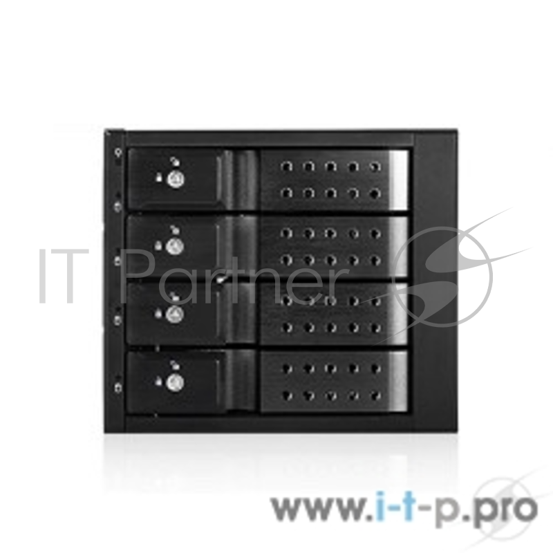 Опция к серверу Procase T3-304-SATA3-BK {Hot-swap корзина 4 SATA3/SAS 6Gb (черный) hotswap trayless aluminium mobie rack module (3x5,25) 1xFAN 80x15mm}