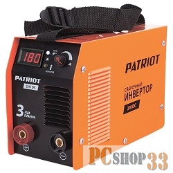Сварочное оборудование, Инверторы Аппарат сварочный PATRIOT 210DC MMA 605302518 {Вход.напр. 140-240V, ток мин/макс 20/180A, ПВ при макс. токе 60%@40°C, диам.электрода 1.6/4,0мм, Потреб.мощн. 5.4KW/7.3KVA, Вес 4,4кг}