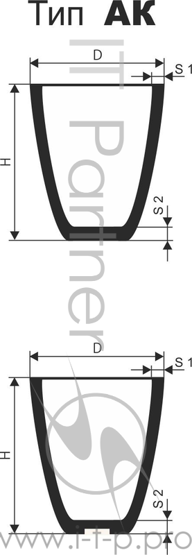 Тигель AK- 500 L (ТКГ- 500 Л)