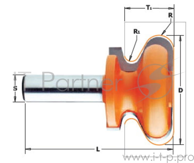 Фреза CMT 955.103.11 профильная Ручка S=8 D=38.1x20.7
