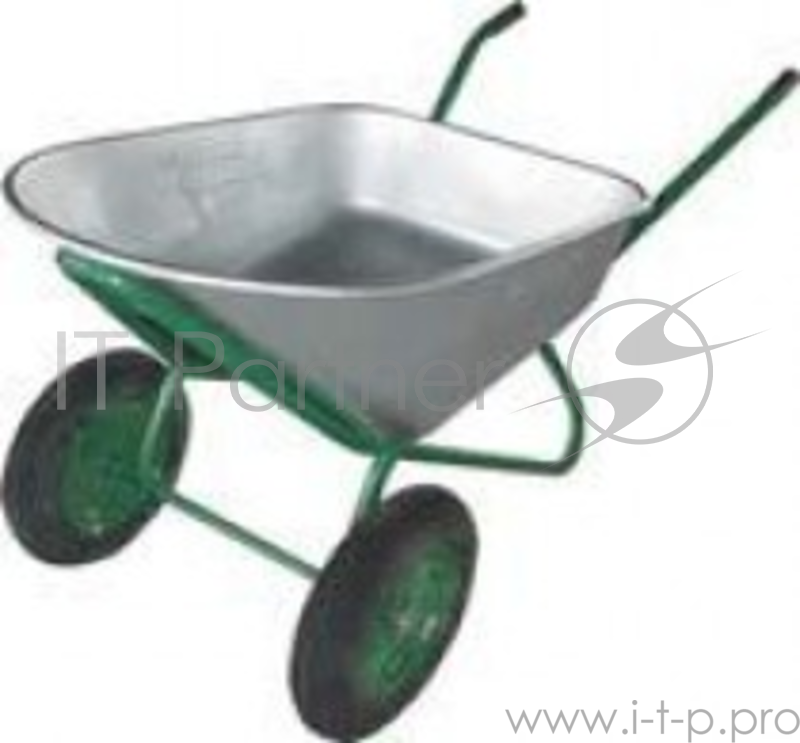 Тачка FIT 77552 строительная, двухколесная, сталь оцинкованная, 100л, до 250кг