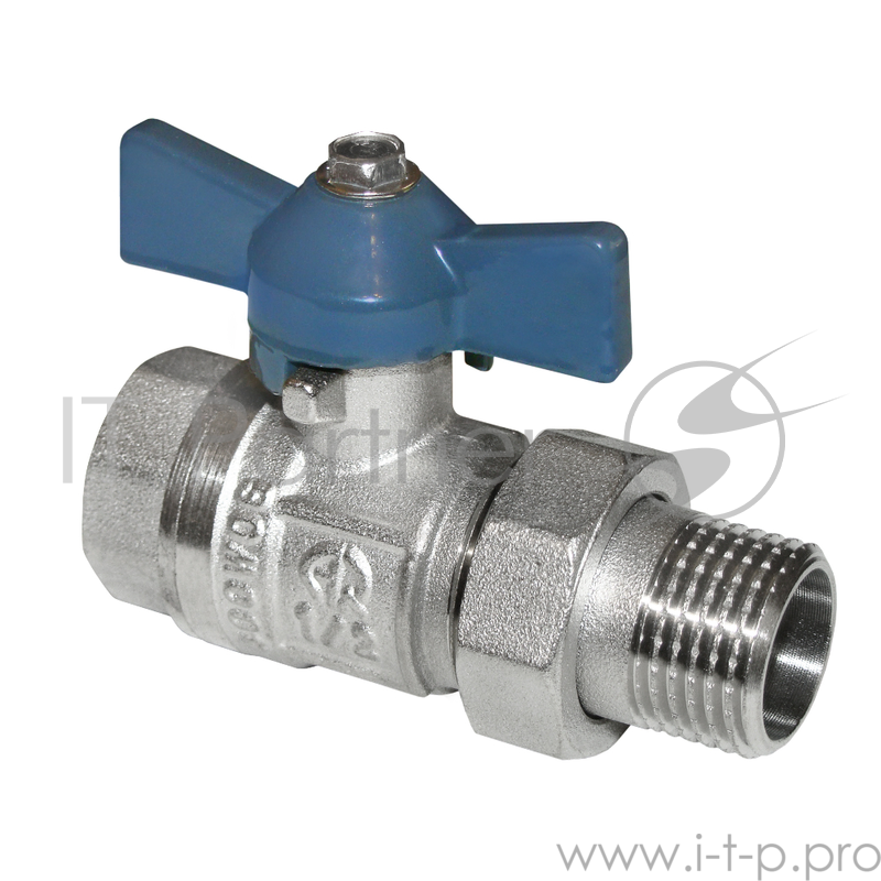 Кран шаровый AQUALINK ИС.080040 с полусгоном американкой 1/2'' бант