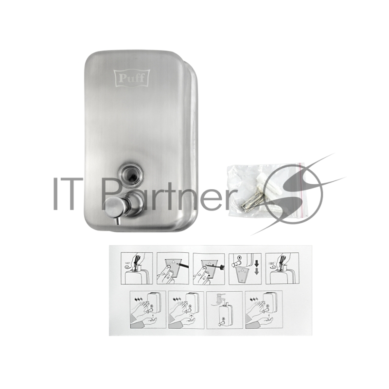 Дозатор PUFF 1402.096 для жидкого мыла из нерж. стали матовый -8608m 800ml