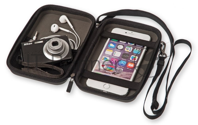 Чехол для путешествий Moleskine Journey Pouch MEDIUM 115х180x45мм (в компл.:ремешок наплечный) черный блистер