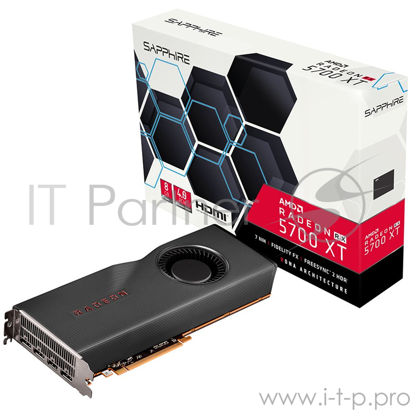 Видеокарта Sapphire PCI-E 4.0 21293-01-40G RADEON RX 5700XT 8G AMD Radeon RX 5700XT 8192Mb 256bit GDDR6 1605/14000/HDMIx1/DPx3/HDCP Ret