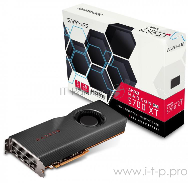 Видеокарта Sapphire PCI-E 4.0 21293-01-40G RADEON RX 5700XT 8G AMD Radeon RX 5700XT 8192Mb 256bit GDDR6 1605/14000/HDMIx1/DPx3/HDCP Ret