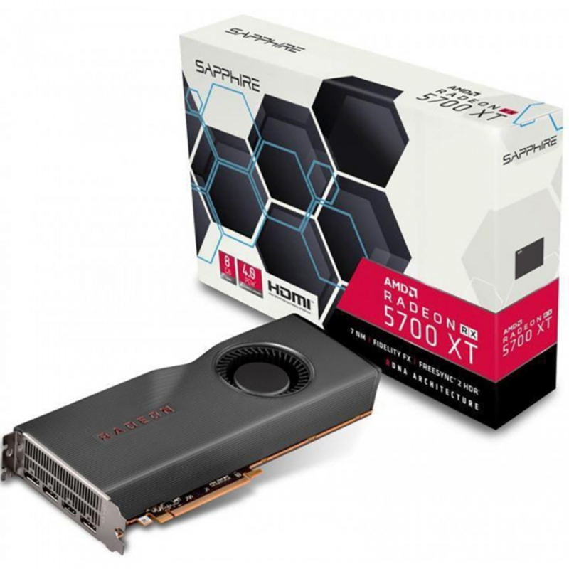 Видеокарта Sapphire PCI-E 4.0 21293-01-40G RADEON RX 5700XT 8G AMD Radeon RX 5700XT 8192Mb 256bit GDDR6 1605/14000/HDMIx1/DPx3/HDCP Ret