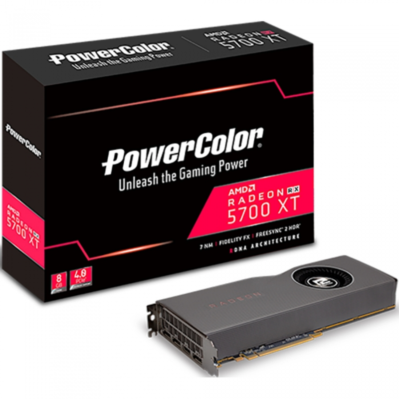 Видеокарта PowerColor PCI-E 4.0 AXRX 5700XT 8GBD6-M3DH AMD Radeon RX 5700XT 8192Mb 256bit GDDR6 1605/14000/HDMIx1/DPx3/HDCP Ret