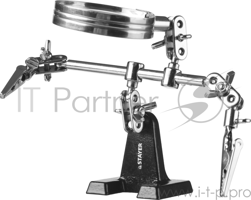 Штатив STAYER 55339 master для фиксации электронной платы c увеличительной линзой