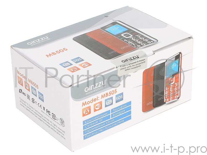 Мобильный телефон GINZZU MB505 RED