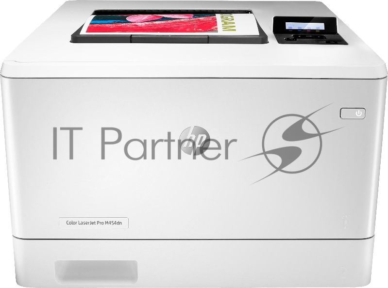 Принтер лазерный HP Color LaserJet Pro M454dn (W1Y44A) { A4,600x600dpi, (27)стр/мин, ImageREt3600,128Mb, Duplex, 2 trays 50+250,USB/ GigEth, ePrint, AirPrint, PS3}