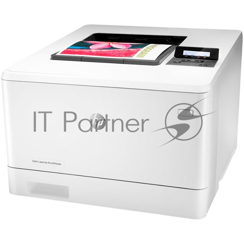 Принтер лазерный HP Color LaserJet Pro M454dn (W1Y44A) { A4,600x600dpi, (27)стр/мин, ImageREt3600,128Mb, Duplex, 2 trays 50+250,USB/ GigEth, ePrint, AirPrint, PS3}