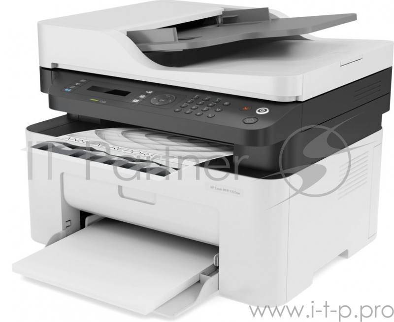 МФУ лазерное, принтер/сканер/копир, HP Laser MFP 137fnw, (4ZB84A#B19), /A4, 1200dpi, 20 ppm, 128Mb,Duplex, ADF40,USB 2.0/ Wi-Fi/Eth10/100/