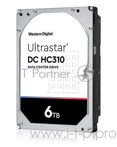 Жесткий диск WD Original SAS 3.0 6Tb 0B36047 HUS726T6TAL5204 Ultrastar DC HC310 (7200rpm) 256Mb 3.5