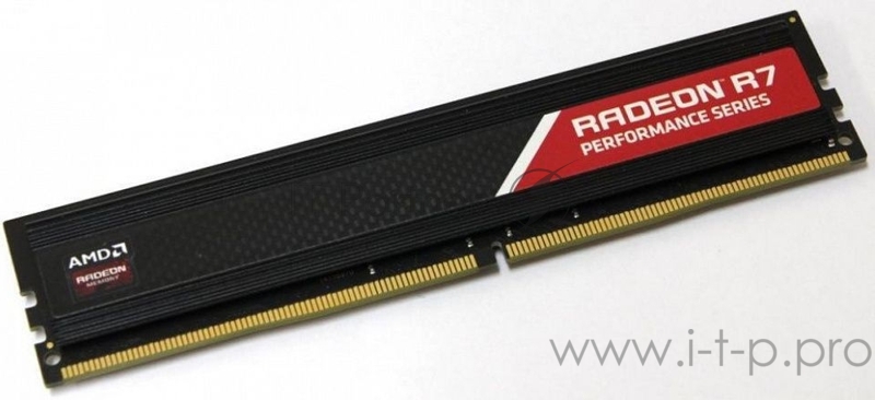 Память DDR4 8GB AMD Radeon™ DDR4 2133 DIMM R7 Performance Series Black Gaming Memory R7S48G2133U2S Non-ECC, CL15, 1.2V, Heat Shield, RTL
