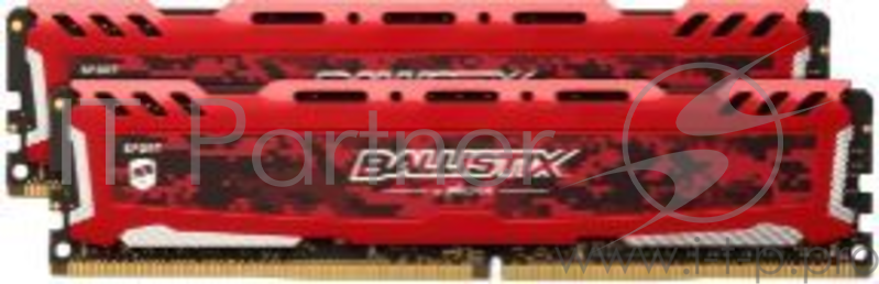 Память DDR4 Crucial 32Gb 2x16GB (pc-19200) 2400MHz Ballistix Sport LT Red CL16 DR x8 BLS2C16G4D240FS