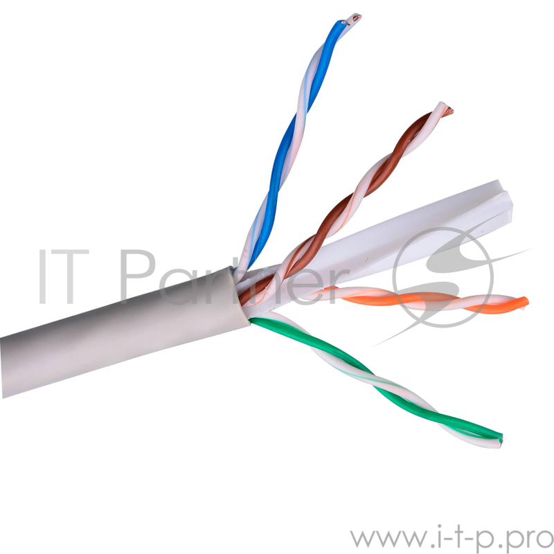 Кабель Exegate EX186134RUS Кабель UTP 4 пары кат.6 Exegate CCA, 23AWG, 305м pullbox, серый