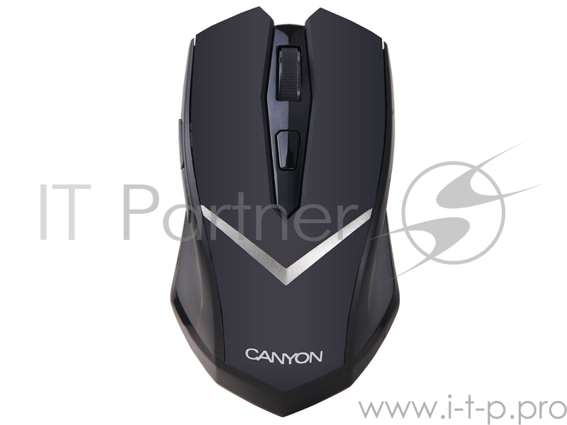Мышь беспроводная Canyon CNE-CMSW3, 2.4GHz 6 buttons, DPI 800/1600, power saving technology, Black