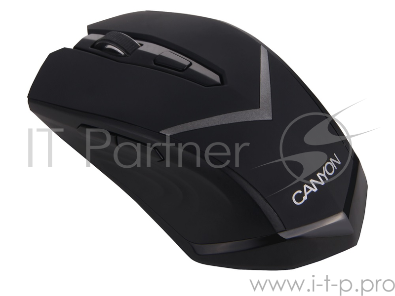 Мышь беспроводная Canyon CNE-CMSW3, 2.4GHz 6 buttons, DPI 800/1600, power saving technology, Black