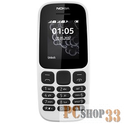 Мобильный телефон NOKIA 105 DS TA-1034 WHITE (2017) A00028316 {1.4