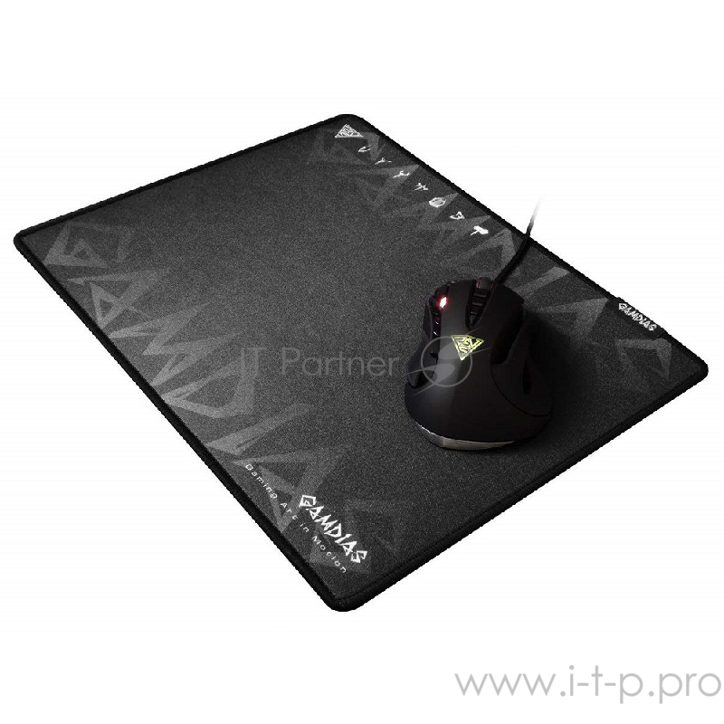 Gamdias NYX SPEED (M) игровой коврик для мыши (350 x 280 x 4, прострочка, Ткань, Природная резина)