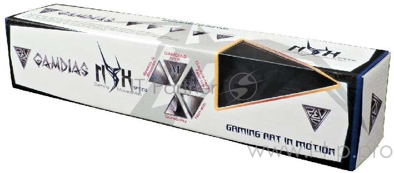 Gamdias NYX SPEED (M) игровой коврик для мыши (350 x 280 x 4, прострочка, Ткань, Природная резина)