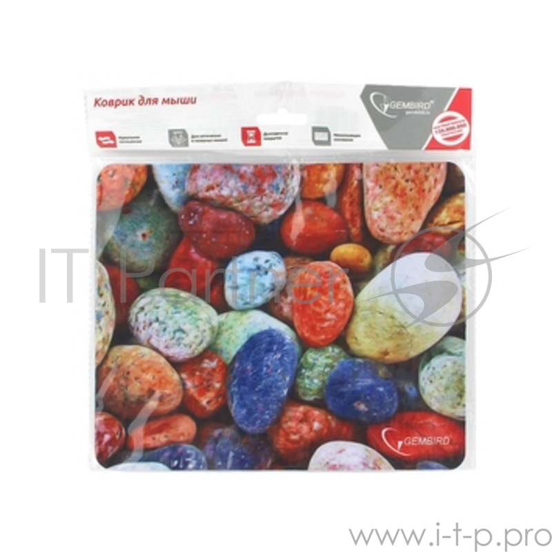Коврик для мыши Gembird MP-STONES, рисунок кирпичи, размеры 220*180*1мм, полиэстер+резина