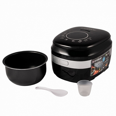 Мультиварка Endever Vita-130, индукционная, 1300 Вт., чаша 4 л., 17 программ, таймер 24 ч., черный/сталь