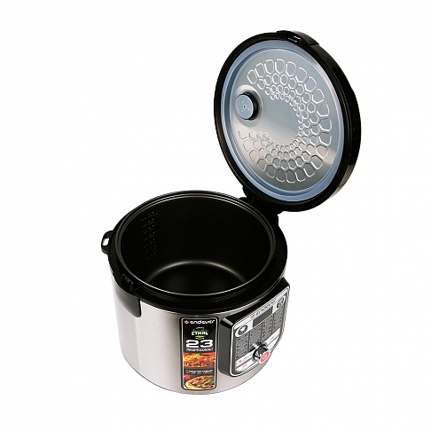 Мультиварка Endever Vita-60, 860 Вт., чаша 5 л., 23 программы + Мастер-повар, таймер 24 ч., черный/сталь