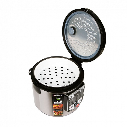 Мультиварка Endever Vita-60, 860 Вт., чаша 5 л., 23 программы + Мастер-повар, таймер 24 ч., черный/сталь